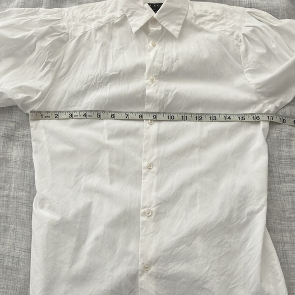 Ralph Lauren black label puff sleeve white shirt - Picture 6 of 8